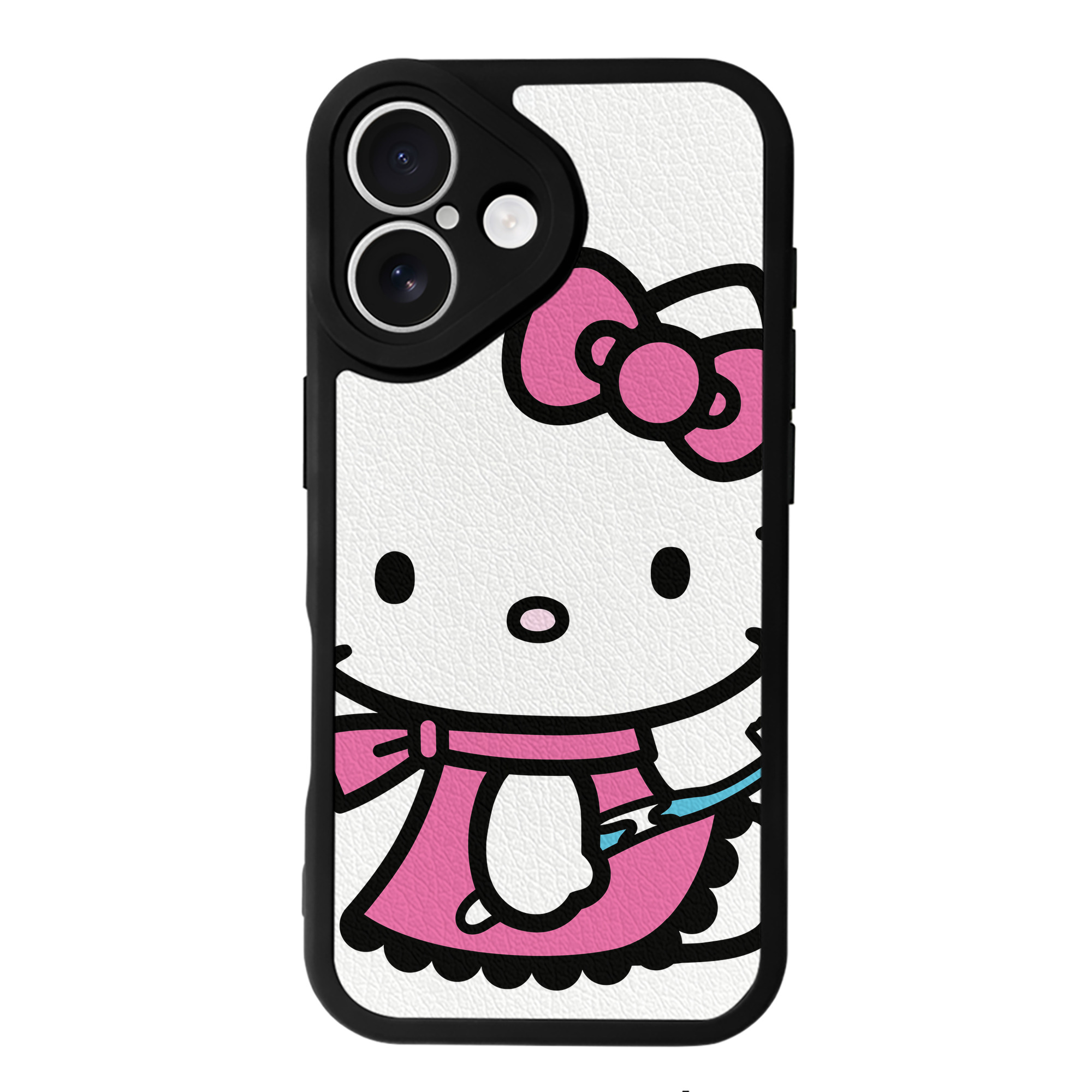 （画像用） Hello Kitty ハローキティ 【iPhone 16シリーズ対応】シリコンスマホケース（レザー調） 材質：シリコン